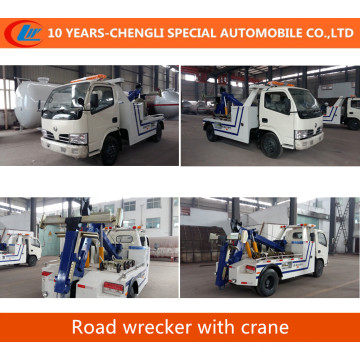 4 * 2 Tow Crane Road Wrecker Rettung Wrecker Truck mit Kran